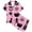 A Pink, variant on Silk Pajamas for Girls Halloween Pumpkin Bat Cat Print Satin Pajama Set Short Sleeve Top and Shorts 2 Piece Sleepwear Outfit Theme Party Wear Toddler Pajamas Brick Red 2 Years-3 Years