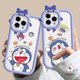 thumbnail image 2 of Encantadora Funda De Teléfono Doraemon De Dibujos Animados Compatible Con iPhone 11 Pro Max XR 7Plus 8 7 6s 6 Plus 14 12 13 XS X SE 2020 Suave Tpu Cute 3D Bowknot Little Monster Lens Cubierta, 2 of 3