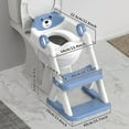 thumbnail image 6 of Babyomi Toddler Potty Training Seat with step stools, Foldable Adjustable Toilet Ladders with Handles & Splash Guard for kid,BLUE, 6 of 6