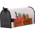 thumbnail image 2 of Mailbox Cover Summer Cactus Brown Wooden Cabinet Pink Wall Mailbox Covers Magnetic Standard Size,Post Box Cover for Outdoor Garden Yard,Tropical Cacti Wood Board Mailbox Wraps Mailbox Decals 21x18in, 2 of 6