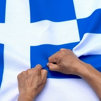 Anley Rip-Proof Technology Double Sided 3-Ply Greece Flag 3X5 Ft - Greek National Flags 300D Polyester