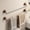 Black, variant on Fmxomd Self Adhesive Towel Bar, 11.6 Inch Towel Rack for Bathroom Wall Mounted Stainless Steel Towel Hanger for Kitchen, No Drill Wall-Mounted Towel Holder (Walnut Wood Base)