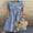 Light Sky Blue, variant on Michellecmm Women's Plus Size Denim Dress Short Sleeve Turn Down Collar Dress