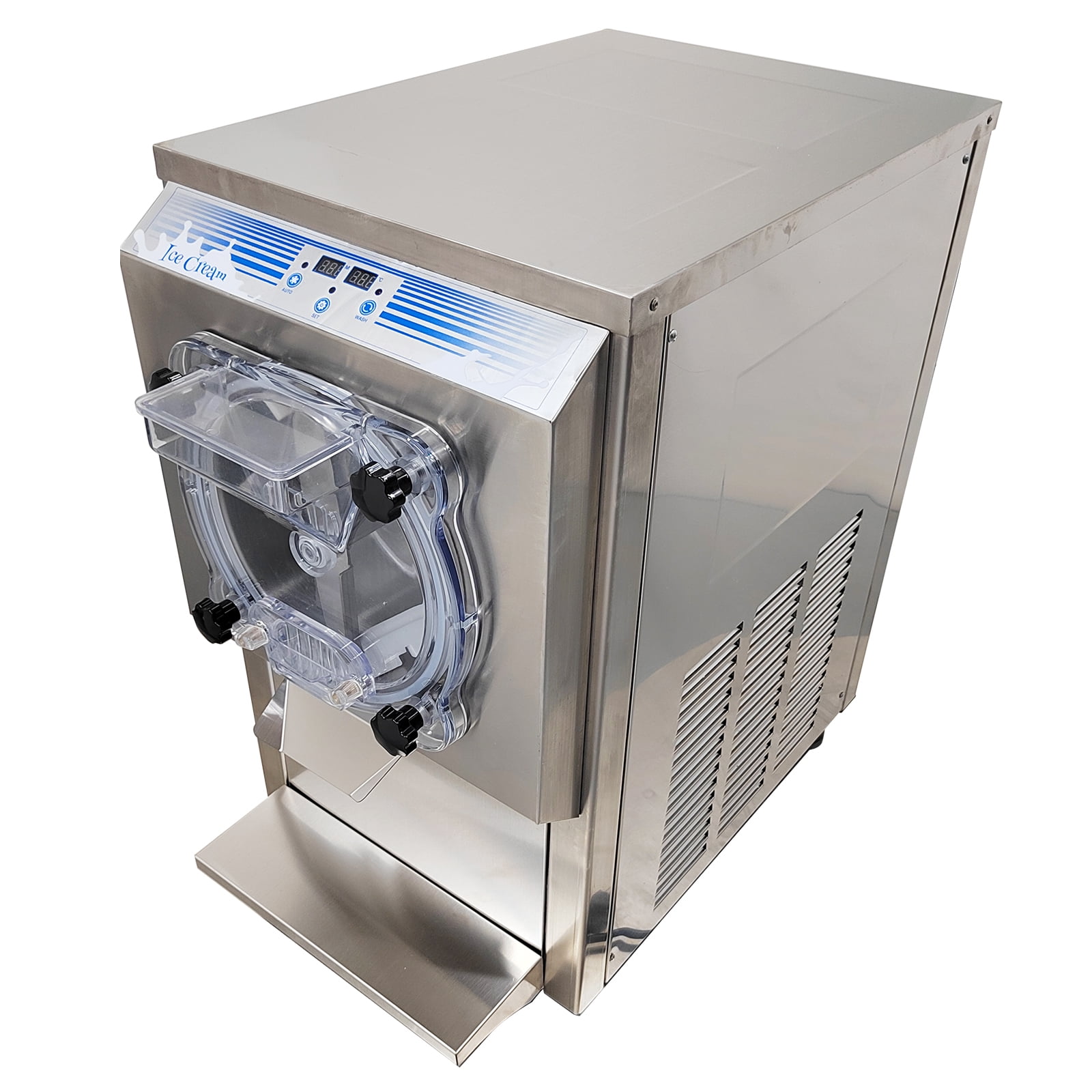 Auto Hard Ice Cream Machine Single Flavor Ice Cream Maker with Digital Display 110V 18-25L/h