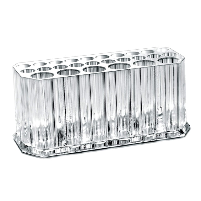 Miaowater - Organizador de maquillaje acrílico transparente, delineador de ojos, delineador de labios, 26 espacios