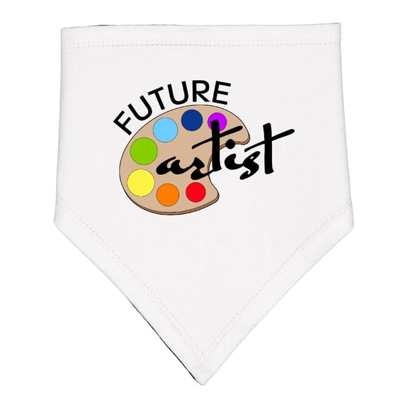 Inktastic Future Artist with Paints Baby Bandana Bib
