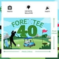 thumbnail image 4 of Green and White Golf Fore Tee Theme Background Cloth 40th Birthday Backdrop Party Decor Supplies for Adults, 4 of 6