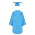thumbnail image 2 of TTAO Kids Unisex Graduation Gown Robe Cap V Neck Set with 2025 Badge Tassel for School Graduation Blue 27, 2 of 7