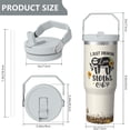 thumbnail image 5 of 1pc Sloth 30oz Tumbler with Straw & Handle - Insulated Stainless Steel Cup | Holiday Gift for Man Women (Christmas, Valentine's, Birthday), 5 of 7