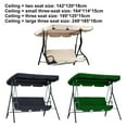 thumbnail image 2 of CHENGSI 210D Outdoor Swing Canopy Cover Waterproof Replacement Awning for Patio Furniture 2-Seater or 3-Seater Large Courtyard Sunshade Rainproof Dustproof UV Protection Easy Install, 2 of 8