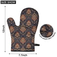 thumbnail image 6 of Pioneer Flower Floral Print Pattern Oven Mitt 2-Pack Set, Heat Resistant Kitchen Gloves, 7.7" X 12", 6 of 6
