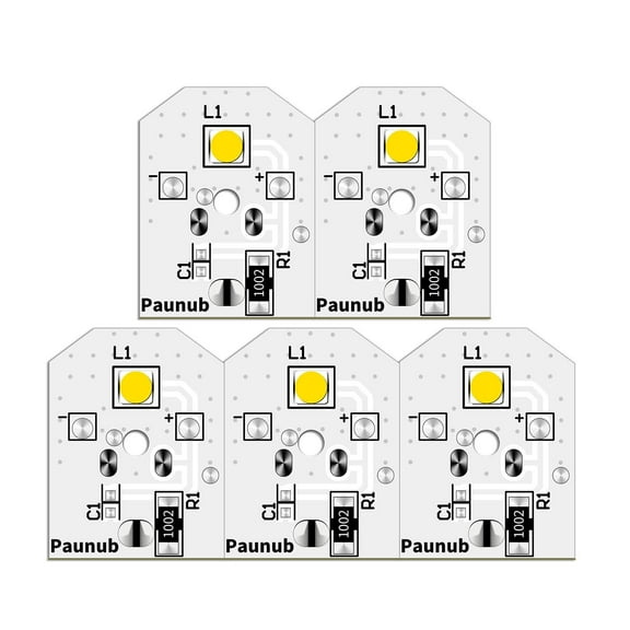 New Upgraded WR55X11132 Refrigerator Bulb Light Replacement Led Compatible WR55X25754 WR55X26486 WR55X30602 EAP12172918 4590213 AP6261806 PS12172918, No-Include Plastic Cover, Waterproof, 5PCS in One