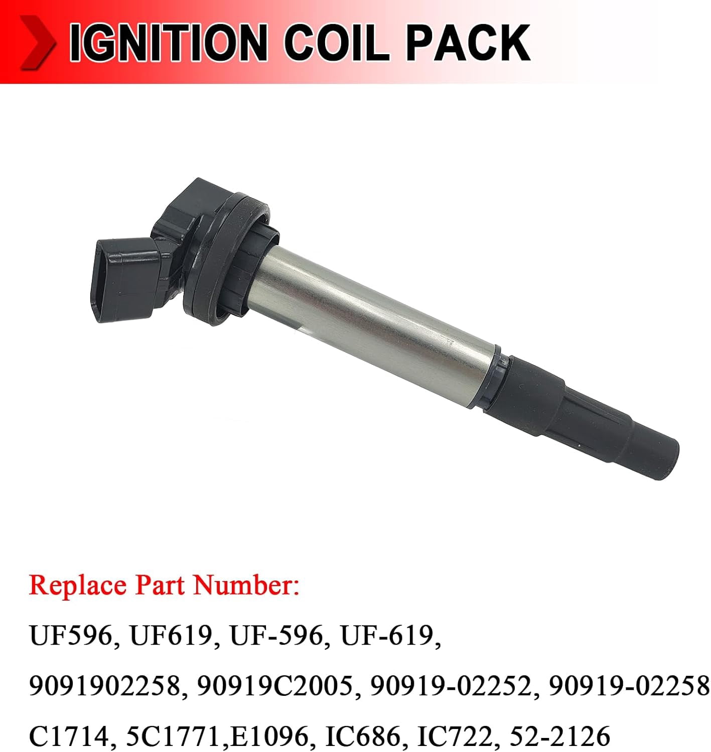 Ignition Coil Pack Set of 4 Compatible with Toyota Corolla Matrix Prius Lexus CT200h Scion iM xD Pontiac Vibe 1.8L L4 2009-2017, Replace 90919-02258 90919-02252 UF596 UF619 C1714