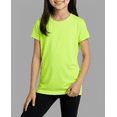 thumbnail image 4 of Real Essentials 5 Pack: Girls' Short Sleeve Dry-Fit Athletic T-Shirt - Active Gym Crew Neck Tops for Teens Kids (Ages 4-16), 4 of 6