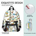 thumbnail image 5 of Excavator and Mountain White Pattern Cute School Backpack Bag for School with Padded Back and Adjustable Shoulder Straps 15.25"x11.5"x5.25", 5 of 5