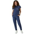 thumbnail image 4 of Hanes Womens Scrubs Mandarin Collar Scrub Top, Comfort Fit, Pockets, Sizes XS-3XL, 4 of 8