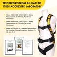 thumbnail image 3 of WHITEDEW Fall Protection Premium Safety Harness with Shock Absorbing Lanyard, Vented & Padded Shoulder, Legs & Back - Upgrade 4 Quick Buckles (Yellow, 3 of 8