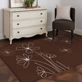 thumbnail image 3 of Area Rugs 2.7'x5', Brown Carpet for Living Room Bedroom Dining Room, Spring Flora Throw Kitchen Rugs Non Slip Washable Rectangle Indoor Outdoor Rugs, 3 of 8