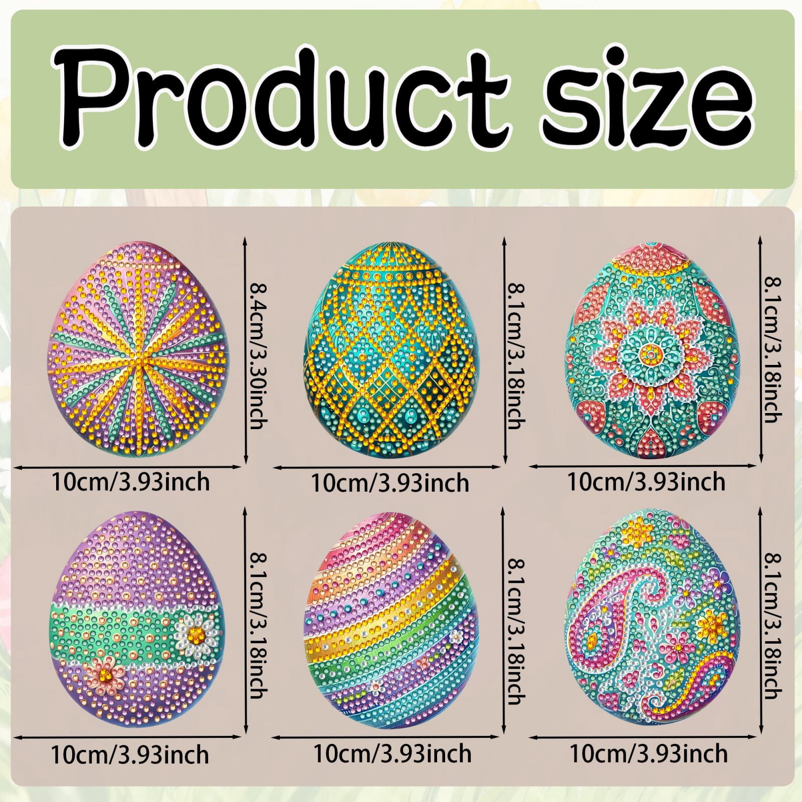 FLOPESN 12Pcs Easter DIY Diamond Art Coasters Kits, Creative Irregular Shape Wooden Desktop Decoration Gift Coasters
