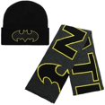 thumbnail image 1 of Batman 817402 2 Pièce DC Comics Symbole Bonnet et Écharpe Ensemble, 1 of 4