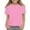 CA01-Pink, variant on Inglocry Girls' Short Sleeve Shirts Kids Crewneck T-Shirts Summer Tops Basic Tees 5-14 Years Black 140