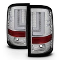 thumbnail image 2 of AKKON - For [L-Shape LED Light Tube] 16-18 GMC Sierra 1500 Chrome Clear Tail Lights Brake Lamp Assembly Pair, 2 of 7