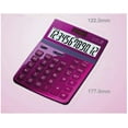 thumbnail image 2 of Multifunction Large Screen Calculator 12-bit Digital HD Display Protection Eye Solar Button Battery Double Insurance Financial Calculator Practical Gift (Color : Gold)-Wine Red, 2 of 5