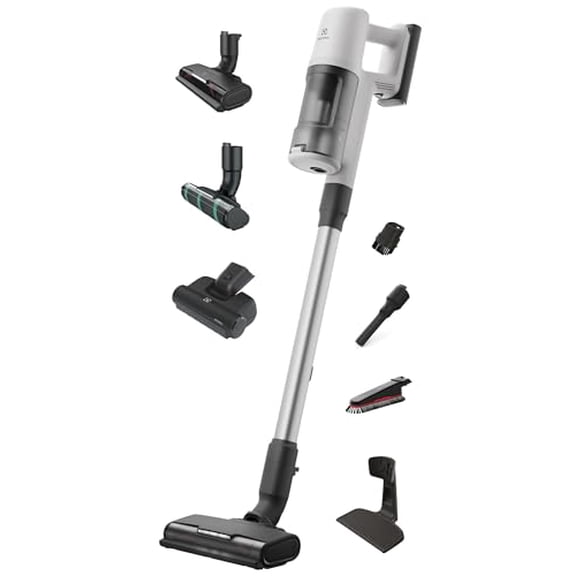 Aspiradora de escoba inalámbrica Electrolux Ultimate600 Complete Home con 3 boquillas especializadas (multisuperficie, suelo duro y para mascotas), 50 minutos de autonomía, 3 modos de potencia, color