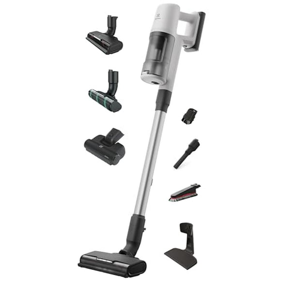 Aspiradora de escoba inalámbrica Electrolux Ultimate600 Complete Home con 3 boquillas especializadas (multisuperficie, suelo duro y para mascotas), 50 minutos de autonomía, 3 modos de potencia, color