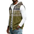 thumbnail image 4 of Iaqnaocc Sleeveless Hoodies for men Athletic Zip Up Tank Tops Wrinkle Resistant Workout Hoodie with Pocket Green M, 4 of 6