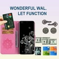 thumbnail image 4 of for Samsung Galaxy S23 Ultra (Not S23) Wallet Case for Women, Glitter Bling Diamond PU Leather Folio Cover with Card Slot Wrist Strap Phone Case for Samsung Galaxy S23 Ultra Owl Pink, 4 of 18