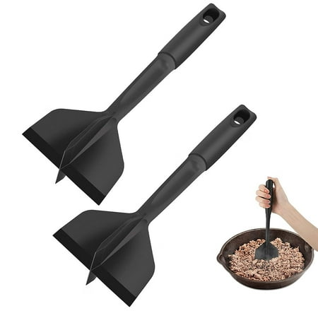 

OUNAMIO Meat Chopper Premium Hamburger Chopper Heat Resistant Nylon Meat Masher Ground Beef Smasher Meat Chopper for Ground Beef Turkey Meat Chop and Stir Utensil Tool - 2 Pack