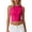 Hot Pink, variant on Women's High Neck Sleeveless Tank Tops with Backless Cropped Cut and Fitted Silhouette Featuring Solid Color Basic Style Beige L