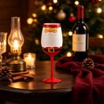 thumbnail image 6 of OCCOA Colorful Painted Christmas Wine Glass Festive Stemware Gift Boxed Art Goblet for Party Home Table Decor Gift Xmas Present, A, 6 of 6