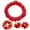 Red, variant on 4 Pcs Thicken 41 Inch Multicolour Hawaiian Leis for Graduation Party, Dance Party, Photo Prop in Outdoors