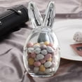 thumbnail image 5 of Pekkaxy Easter Bunny Ears Glass Jar 3.2x6.6 Inch, Cute Transparent Snack Candy Storage with Large Capacity, for Kitchen Counter Office Desk Party Decor, 5 of 9
