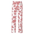 thumbnail image 3 of RUTAYY Women's Pants Casual High Waist Wide Leg Cow Print Straight Leg Loose Fit Denim Style Comfortable Trendy Vacation Trousers, 3 of 5