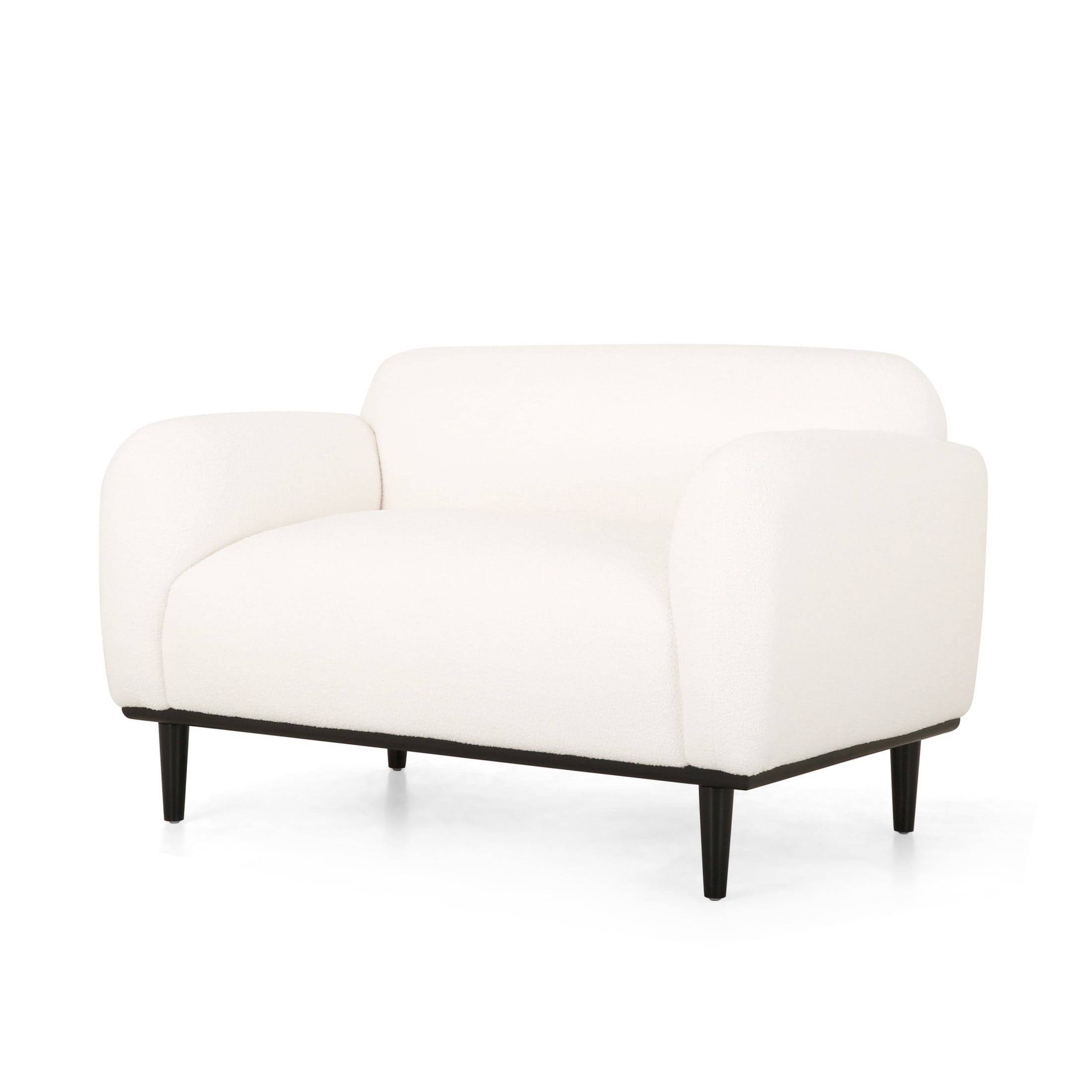 Christopher Knight Home 50" Modern Boucle Loveseat Sofa for Living Room or Office, White