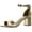 Golden, variant on Womens Gold Ankle Strap Jody Round Toe Block Heel Buckle Heeled Sandal 8.5 M