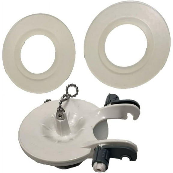 Universal 3-Inch Toilet Flapper Valve with Adjustable Wings & Water Weight, Fits Most Flush Valves, Includes 2 Extra Seals