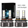 thumbnail image 1 of For Honda Civic 2006-2011 LED Headlight High&Low Beam Bulbs 6000K White, 1 of 12