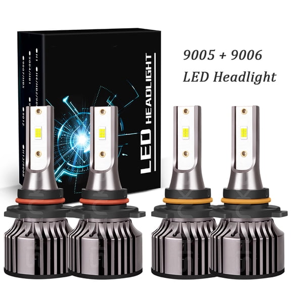 For Honda Civic 2006-2011 LED Headlight High&Low Beam Bulbs 6000K White
