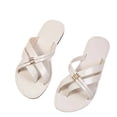 thumbnail image 5 of Xucatan Women's Flat Sandals, Wraparound Strap Faux Leather Slides, Metal Buckle Open Toe Summer Shoes, Versatile Casual Outdoor Footwear Gift, 5 of 9