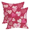 thumbnail image 2 of Hair Case Valentine'S Decor Pillow Covers 18X18 Red Love Heart Throw Pillow Covers Wedding Valentine'S Day Mother'S Day Anniversary Pillowcase Linen Cushion Case Decoration for Sofa Couch B, 2 of 6