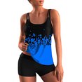 thumbnail image 1 of Sunloudy 2 piezas de traje de baño de verano para mujer, camisetas sin mangas acolchadas con tiras florales + traje de baño corto de color sólido para niñas, 6 colores Sunloudy  S M L XL XXL XXXL, 1 of 8