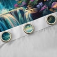 thumbnail image 4 of Manfei Colorful Flower Lotus Blackout Curtains Set of 2 (52x84 Each),Multicolor Natural Scenery Window Curtains,Waterfall Landscape Curtains and Drapes For Girls Kids,Breathable Home Decor, 4 of 6