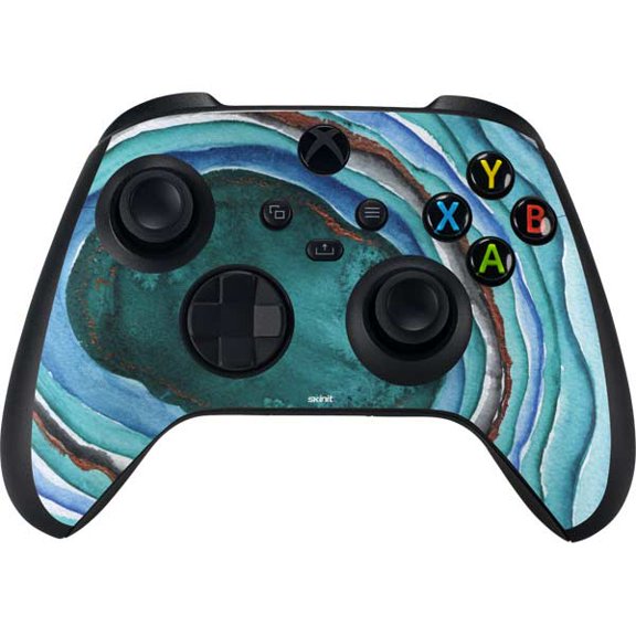 Skinit Turquoise Watercolor Geode Xbox Series X Controller Skin