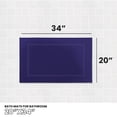 thumbnail image 4 of Canadian Linen Yukon Bath Mats, 2 Pack, 20"x34" Quick Dry Soft Absorbent Cotton Lightweight Shower Tub Mat Set for Bathroom Picture Frame Design, Plum, 4 of 9