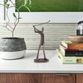 thumbnail image 5 of Danya B Golfer Sculpture Statue Cast Iron, Dark Brown, 5 of 5