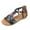 A Black, variant on Wovix Woemn Casual Bohemian Beach Sandals Orthopedic Wedge Sandals Ankle Strap Flip Flops Open Toe Jeweled Flat Sandals